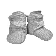Capáčky pre bábätko barefoot svetrové Cool grey