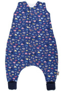 Letný spací vak s nožičkami tmavomodrá auta Kaarsgaren