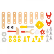 Drevený chodítko a vozík s náradím 38 ks BricoKids Janod