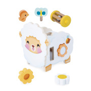 Farma Drevená motorická hračka Ovečka s mnohými aktivitami Janod