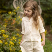 Detská mušelínová košeľa Luca Cream Esito