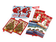 Vianočná papierová visačka/menovka na darčeky roztváracie 8 ks