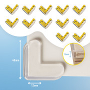 Ochrana rohov a hrán transparentná L-profil sada 12ks Sipo