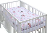 Detská postieľka s kompletnou výbavou 120 x 60 cm biela Víla Scarlett