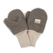 Zimné palcové rukavice Teddy fleece double Brown Esito