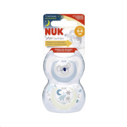 Silikónový cumlík Star Den & Noc Nuk 2 ks 0-6 m