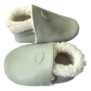 Kožené capáčky Barefoot Zimné Šedé Hopi Hop