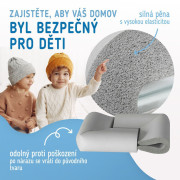 Ochrana rohov a hrán skleneného nábytku šedá penová, súprava 4 ks Sipo