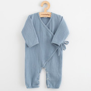 Dojčenský mušelínový overal blue New Baby