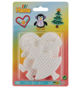 Podložka, na zažehľovacie korálky MIDI 3ks - srdce, tučniak, stromček