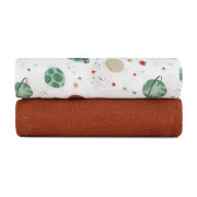 Prikrývka bambusová mušelínová 2 ks 120 x 120 cm Misty Petite&Mars