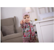 Mikina hrejivá rozopínacia staroružová s muchotrávkami