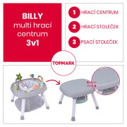 Billy multi play centrum 3 v 1 grey Topmark