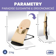 Detské lehátko, beige Asalvo Paradise