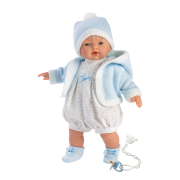 Realistická bábika Roberto so zvukmi a mäkkým látkovým telom 33 cm Llorens