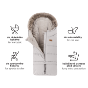 Set zimný fusak Arctic 4v1 + rukavice na kočík Furry Petite & Mars