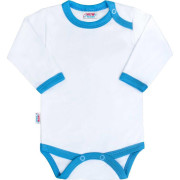 Dojčenské body New Baby s modro-tyrkysovým lemom