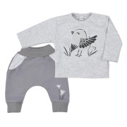 Dojčenské bavlnené tepláčky a tričko Koala Birdy šedé