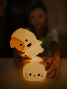 LED silikónová nočná lampička Rgb so zvukom - mačička Mary's