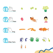 Maľovanie prstovými farbami Level 1 Svet 30 listov