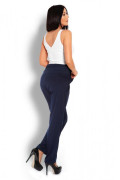 Tehotenské nohavice/tepláky s vysokým pásom - Granátové Be MaaMaa