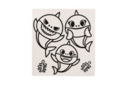 Okenné samolepky a omaľovánky Baby Shark s farbami