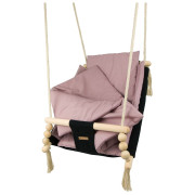 Hojdačka pre deti s bezpečnostnými pásmi a perinkou black light pink