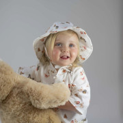 Dievčenské biely klobúk mušelín Motýlik Esito