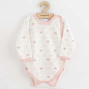 Dojčenské celorozopínacie body New Baby Classic II Holka 3ks ružová