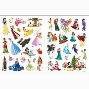 Vianočné omaľovánky so samolepkami Disney Princezné