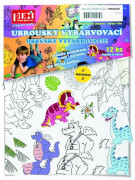 Obrúsky vyfarbovacie 12 ks dinosaury 30x42x1 cm