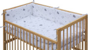 Detská postieľka prírodná s kompletnou výbavou 120 x 60 cm Krena Scarlett