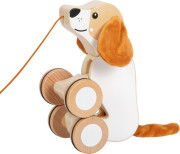 Drevená ťahacia hračka Psík so šuštivými uškami small foot