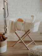 Ahojbaby Mojžišov košík pre bábätko Paper Dream white + matrac Basic