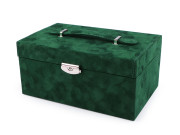 Šperkovnica 2 v 1 uzamykateľná ružová semiš