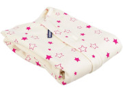 Letný spací vak biobavlna fuchsiové hviezdičky Kaarsgaren