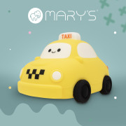 LED silikónová nočná lampička stmievateľná, dotyková - taxi Mary's