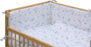 Detská postieľka prírodná s kompletnou výbavou 120 x 60 cm Luka Scarlett
