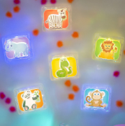 Senzorické svietiace kocky do vody ZOO Glo Pals