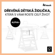 Drevená stolička 2v1 Alpha+ Hauck
