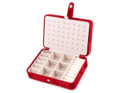 Malá šperkovnica s mašličkou semiš 11x16x5, 5 cm