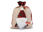 Vianočné/mikulášske vrece 38x55 cm imitácia juty