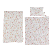 Postieľka pre bábiky drevená s perinkou Pink Little Dutch