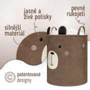 Kôš na hračky XL so šnúrkou, skladací bavlnený / 63 l Sipo