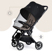 Uni sieťka proti hmyzu & slnečná clona na kočík 2 v 1 Sipo