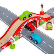 Drevená autodráha osmička Bigjigs Rail