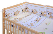 Detská postieľka s kompletnou výbavou 120 x 60 cm, béžová Japy Scarlett
