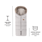 Set zimný fusak Arctic 4v1 + rukavice na kočík Furry Petite & Mars