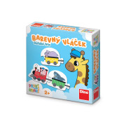 Prvé hranie Farebný vláčik náučná hra Dino