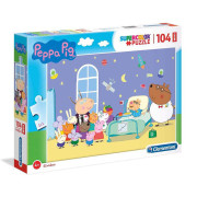 Puzzle Supercolor Maxi 104 dielikov Prasiatko Peppa